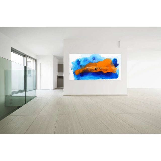 Textile "Island in the Sky" Contemporary Abstract Acrylic Painting by Clara Berta For Sale - Image 7 of 9