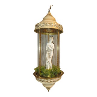 1970s Hanging Nude Goddess Rain Pendant Lantern For Sale