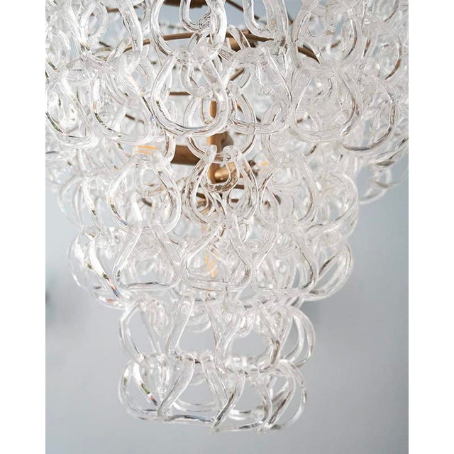 Mid-Century Modern Murano Glass Chandelier by Mangiarotti for Vistosi For Sale - Image 3 of 10