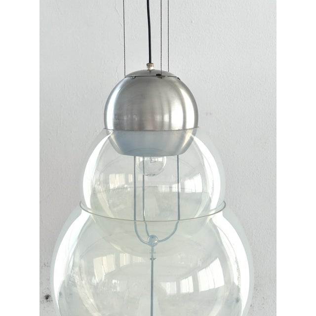 Mid-Century Italian Murano Opaline Glass Chandelier, 1970s For Sale - Image 16 of 18