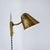 1960s Jacques Biny Patinated Brass Articulating Plug-In Wall Lamp, Unmarked For Sale In Los Angeles - Image 6 of 12