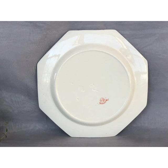 Antique Minton China Hexagonal Decorative Plate For Sale - Image 10 of 13