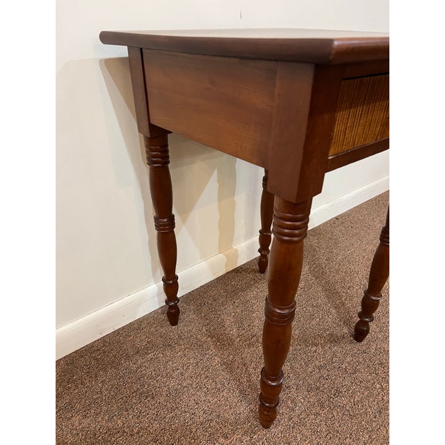 Brown Mid 19th Century American Sheraton Tiger Maple and Cherry One Drawer Stand For Sale - Image 8 of 9