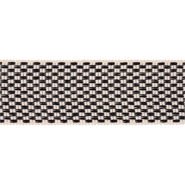 Sample - Schumacher Crawford Check Tape Wide in Basalt For Sale