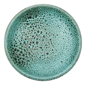 Green Studio Ceramic Round Plate by Wilhelm & Elly Kuch, Germany, 1960s