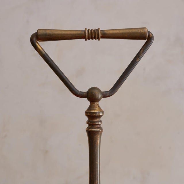 Aldo Tura Italian Crimson Goatskin Tray with Brass Handle Attributed to Aldo Tura, 1960s For Sale - Image 4 of 9