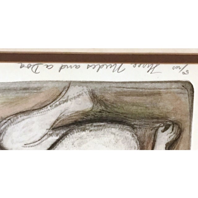 1960's Vintage Original Colored Etching by Irving Amen For Sale - Image 4 of 8