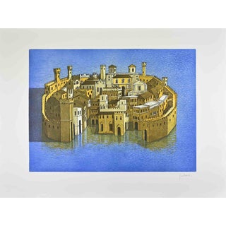 Franco Fortunato, The City on the Water, 1990s, Etching For Sale