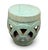 Chinese Vintage Turquoise Openwork Ceramic Garden Stool For Sale - Image 3 of 7