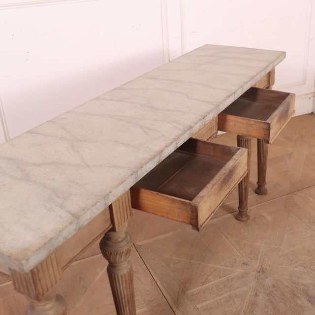 Brown English Bleached Console Table For Sale - Image 8 of 12