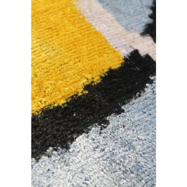Contemporary Silk Velvet Ikat Pillow For Sale In Washington DC - Image 6 of 10