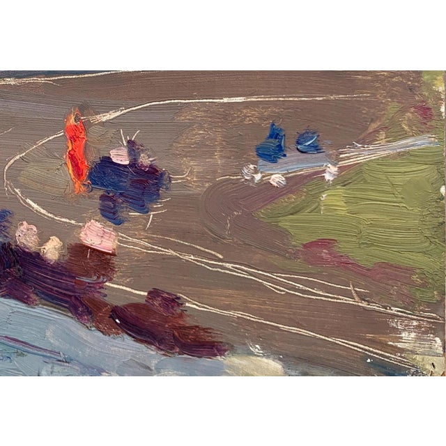 Sports Competition Oil Painting Original Socialist Realism Art Ukrainian Artist Sokolovsky G. 16-23 1960s For Sale - Image 6 of 6
