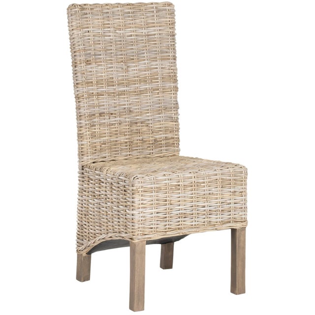 Modern Harold 19''H Rattan Side Chair in Natural Unfinished - a Pair For Sale - Image 3 of 7
