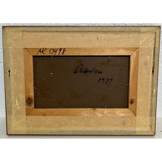 J. James Akston, Modernist Impasto Painting Mountain with Ocean Landscape J. James Akston, 1979 For Sale - Image 4 of 4