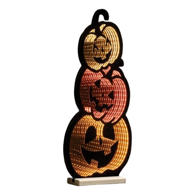 Triple Jack-o-Lantern Ekkolight 23"H For Sale