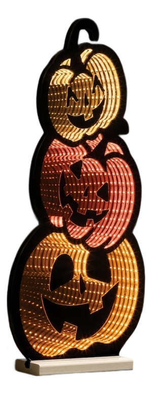 Triple Jack-o-Lantern Ekkolight 23"H