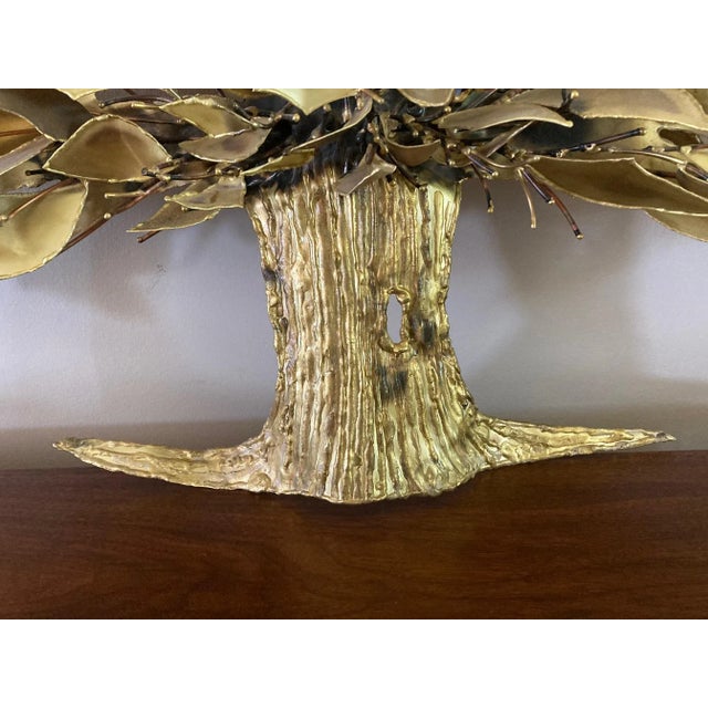 Mid-Century Modern Mid 20th Century Metal Tree of Life Wall Sculpture / Art For Sale - Image 3 of 11