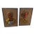 1961 Mid-Century Companion Portraits, Signed and Framed — Pair For Sale