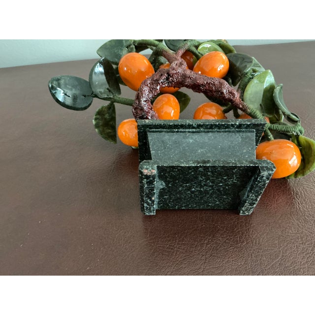 Mid 20th Century Vintage Chinese Bonsai/ Jade Tree With Mandarin Orange Fruit For Sale In Chicago - Image 6 of 8