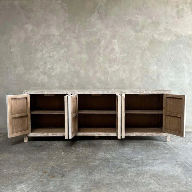 Made for bloom home inc. these old elm timbers show in its most primal, natural form. The artisanal construction methods...