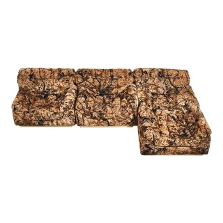 American Modern Biscuit Tufted Modular Sofa, 1960 For Sale