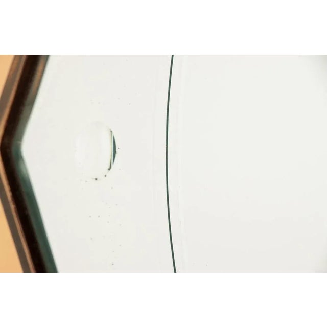 Glass British Art Deco Star Mirror with Clear & Peach Mirror Glass For Sale - Image 7 of 8