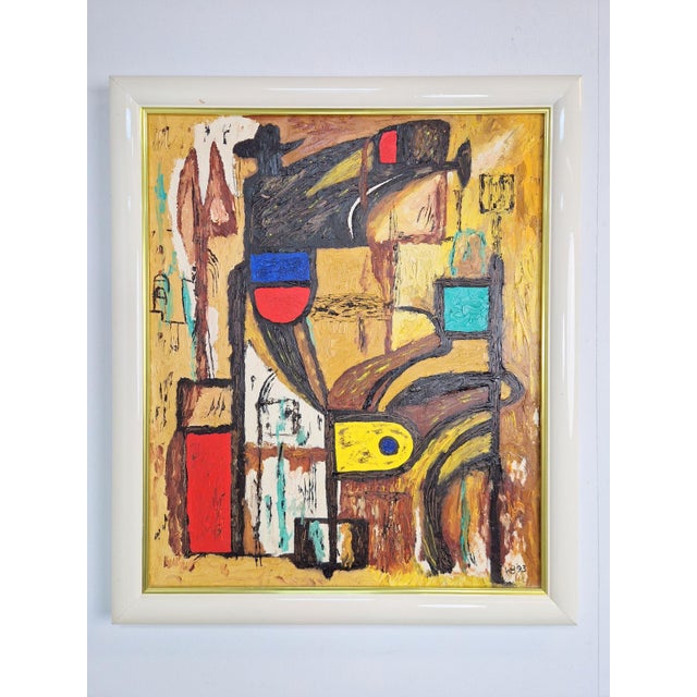 W. Broek, Abstract Composition, 1993, Oil Painting on Canvas, Framed For Sale - Image 8 of 8