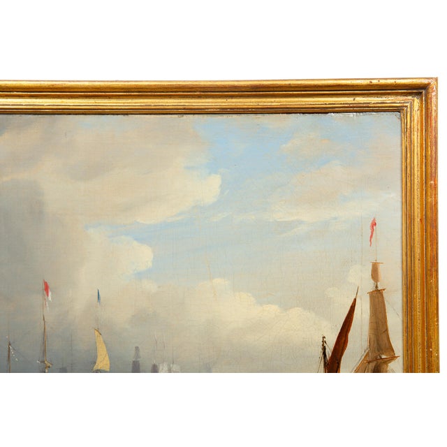 Fine Pair of British School Paintings of London Along the Thames Circa 1835 For Sale - Image 9 of 17