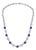 11 Carat Oval Tanzanite and 12 Carat Diamonds Necklace 18 Karat Gold Estate For Sale