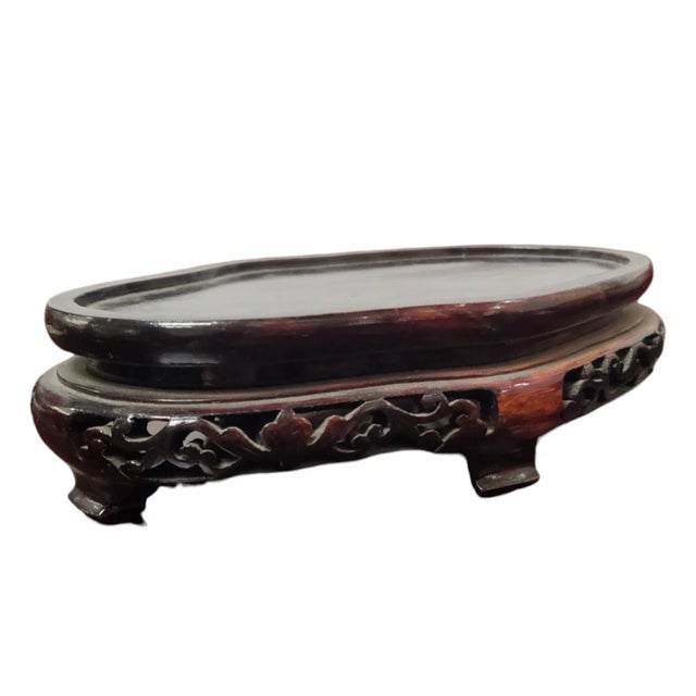 Antique Chinese Ceramic Tureen in Shape of Duck on Wooden Base Chairish