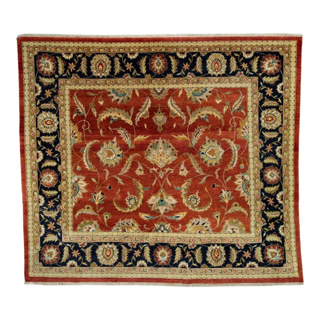 Oushak Square Rug 8'10" x 8' #17006 For Sale