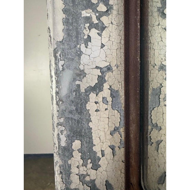 French Provincial Antique Dormer Window Mirror, Zinc, French Provincial Style For Sale - Image 3 of 10