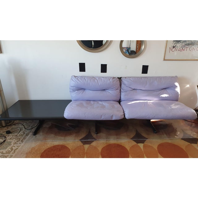 Poltrona Frau Ouverture Modular Sofa with Marble Coffee Table by Pierluigi Cerri for Frau, 1980s, Set of 3 For Sale - Image 4 of 18