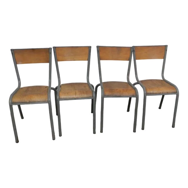 Stackable Chairs from Mullca, 1960s, Set of 4 For Sale