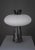 Grenadilla Black Striated Marble and Hand-Blown Opal Glass Table Lamp from ZAVADSKI For Sale - Image 4 of 4