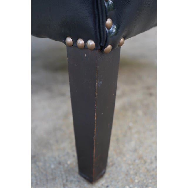 Black 1970s Vintage Black Patent Leather Club Chair For Sale - Image 8 of 10