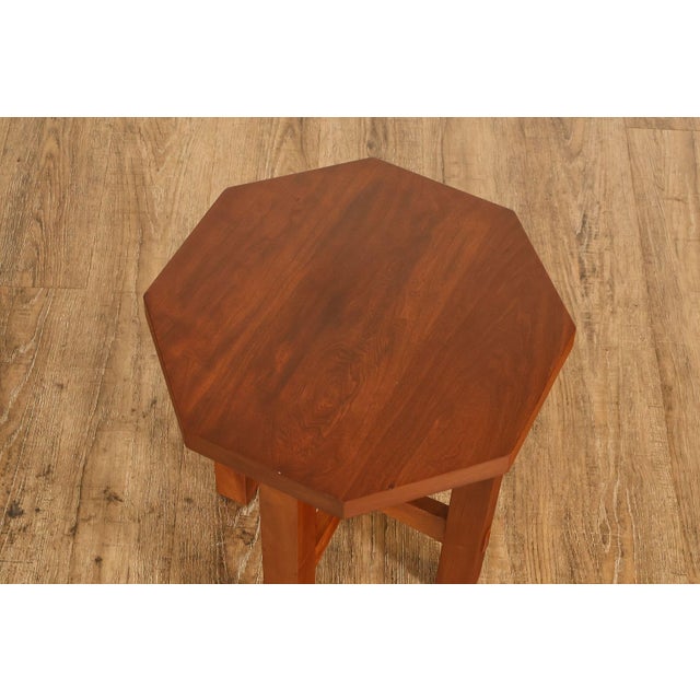 Mission Stickley Mission Collection Cherry Octagonal Tabouret For Sale - Image 3 of 18