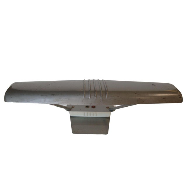 Metal 1950s Gunmetal Grey Machine Age Tanker Fluorescent Desk Lamp For Sale - Image 7 of 11