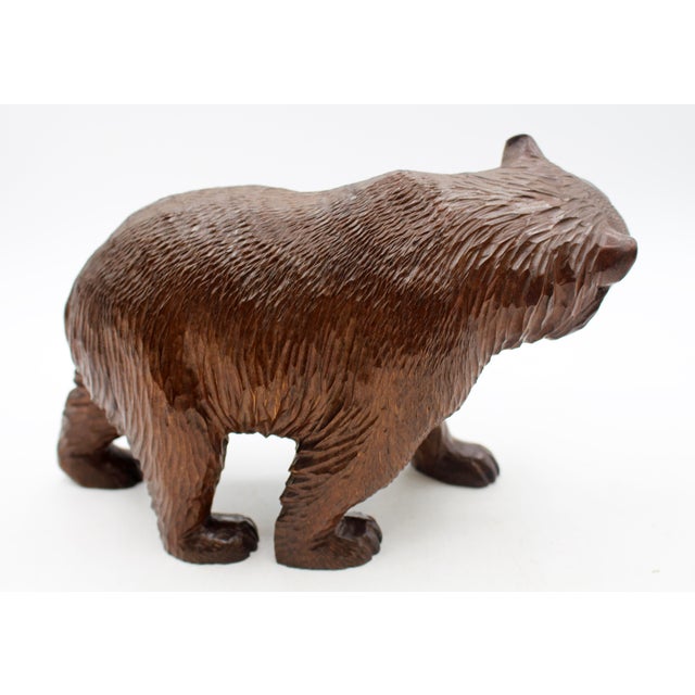 Traditional Late 19th Century Medium Size Swiss Strolling Black Forest Bear For Sale - Image 3 of 4