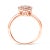 Early 21st Century 10K Rose Gold 3/8 Cttw Composite Diamond Pear Shaped Halo Promise Ring (I-J Color, I2-I3 Clarity) - Size 8 For Sale - Image 5 of 7