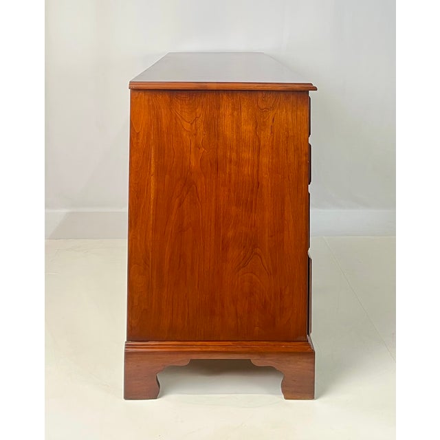 Vintage Henkel Harris Solid Wild Black Cherry Triple Dresser Model 124 For Sale - Image 6 of 17
