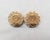 Vintage 1960s Signed Napier Round Domed White Beaded Clip Earrings- 2 Pieces For Sale In Philadelphia - Image 6 of 7