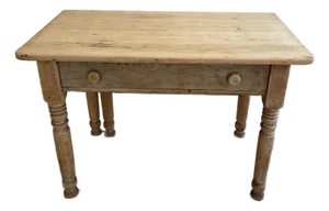 19th Century Rustic Pine Farmhouse Table