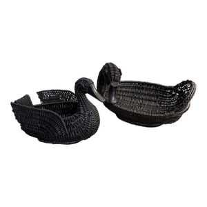 Vintage Swan Basket Set