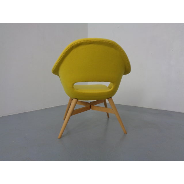Tan Shell Lounge Chair by Miroslav Navratil, Czech Republic, 1960s For Sale - Image 8 of 16