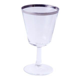 Dorothy Thorpe Silver Rim Wine Glass, Set of 4 For Sale