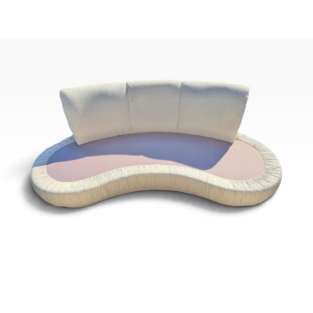 Postmodern Sculptural Curved Kidney Cloud Sofas – Pair of 2 For Sale - Image 10 of 10