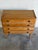 Brown Vintage Small Oak Dresser With 4 Drawers Sunburst Knobs and Tapered Legs Denmark 1960s For Sale - Image 8 of 12