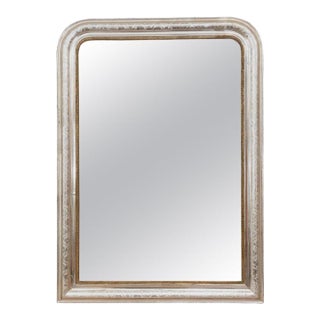 French Silver Leaf Louis Philippe Wall Mirror For Sale