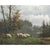Realism Framed Oil Painting on Canvas by F. Schloten 'Sheep in the Meadow' For Sale - Image 3 of 15